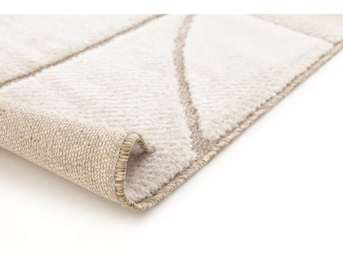 Tapis intérieur - scandinave avec relief - blanc - 160 x 230 cm - DIENA