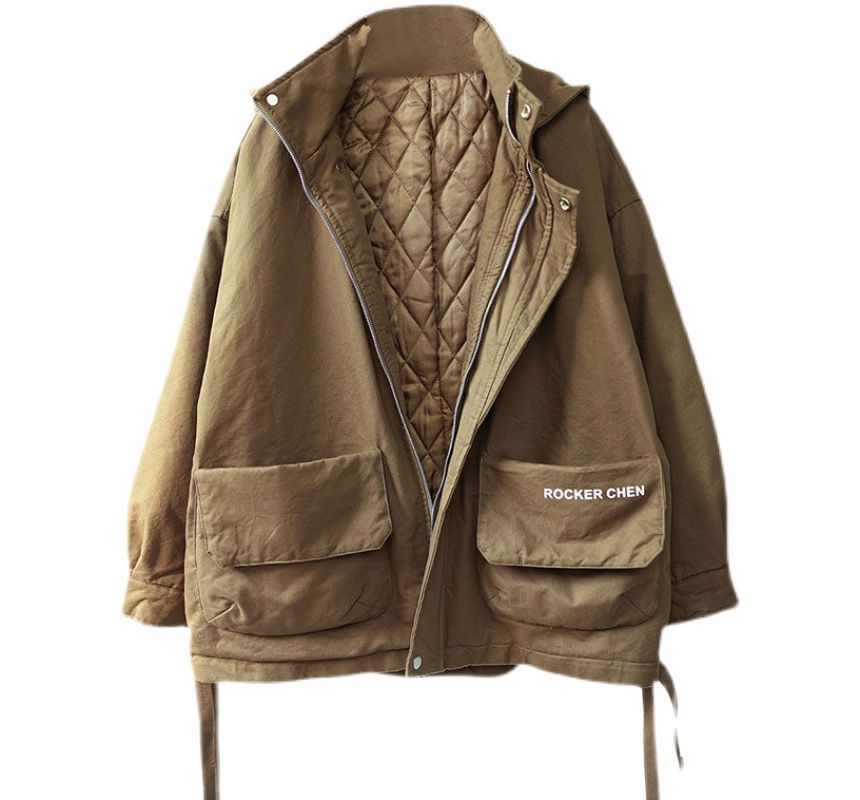 Taragon - Lettering Hooded Zip Jacket