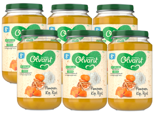 Olvarit 8m  Pompoen Kip Rijst 200GR