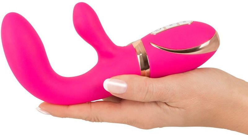 Vibe Couture – Ravish G-spot Clitoris Vibrator met Hard Gebogen Kop en Dubbellaagse Siliconen – 17 cm – Roze