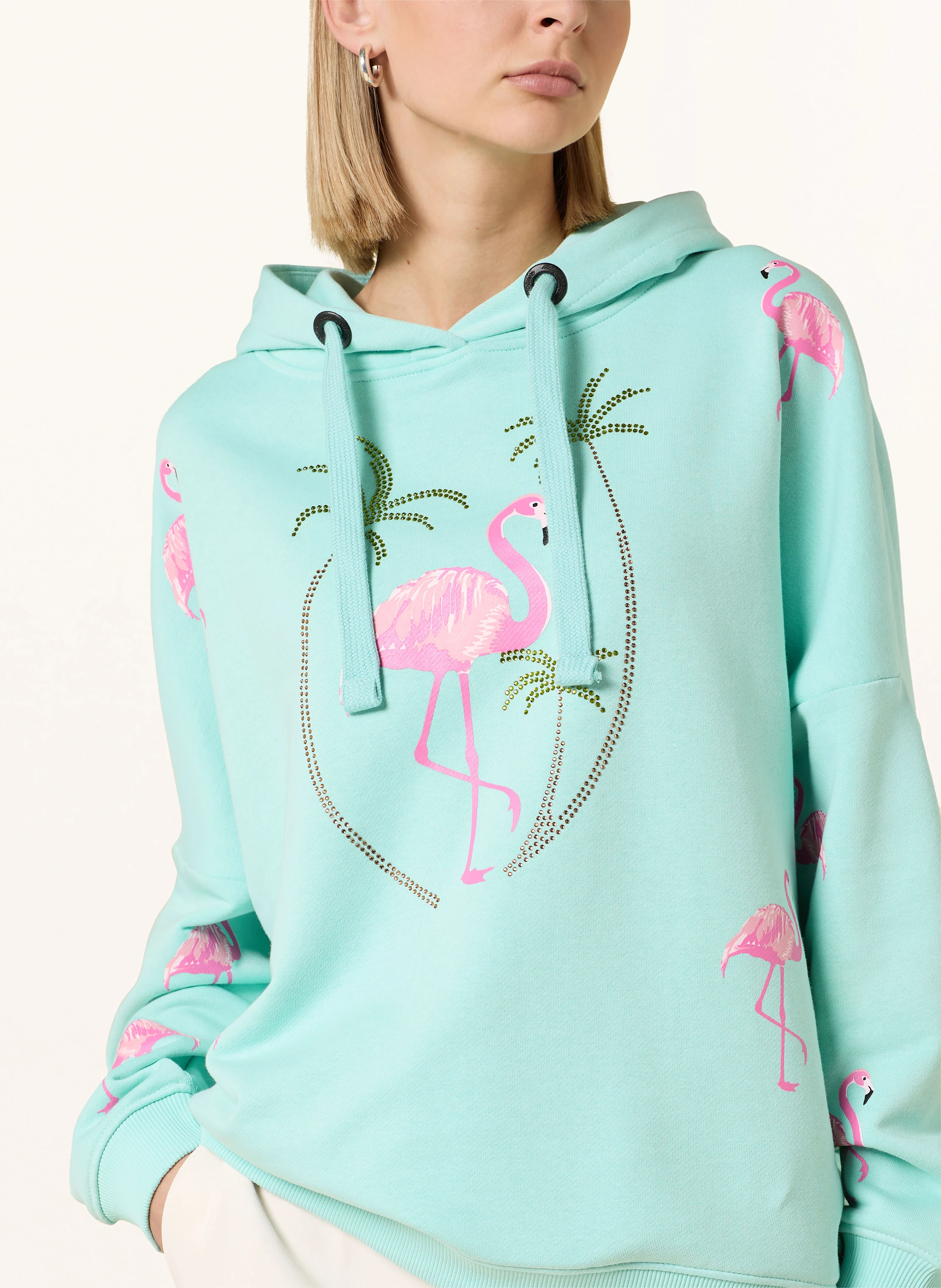 miss goodlife Hoodie mit Schmucksteinen