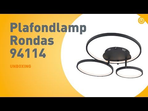Moderne plafondlamp zwart incl. LED en dimmer- Rondas