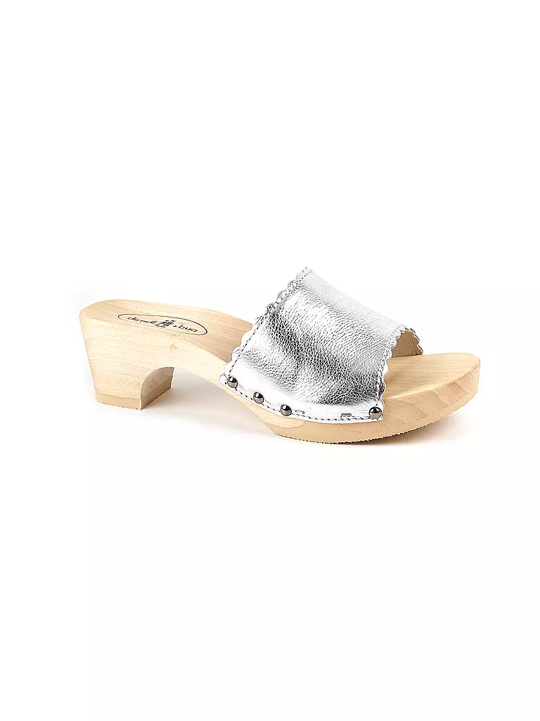 DIRNDL & BUA Trachtenschuhe - Pantolette silber