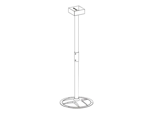 DELTACO Office - Flaskeholder for håndsaneringsmiddel - metall - svart