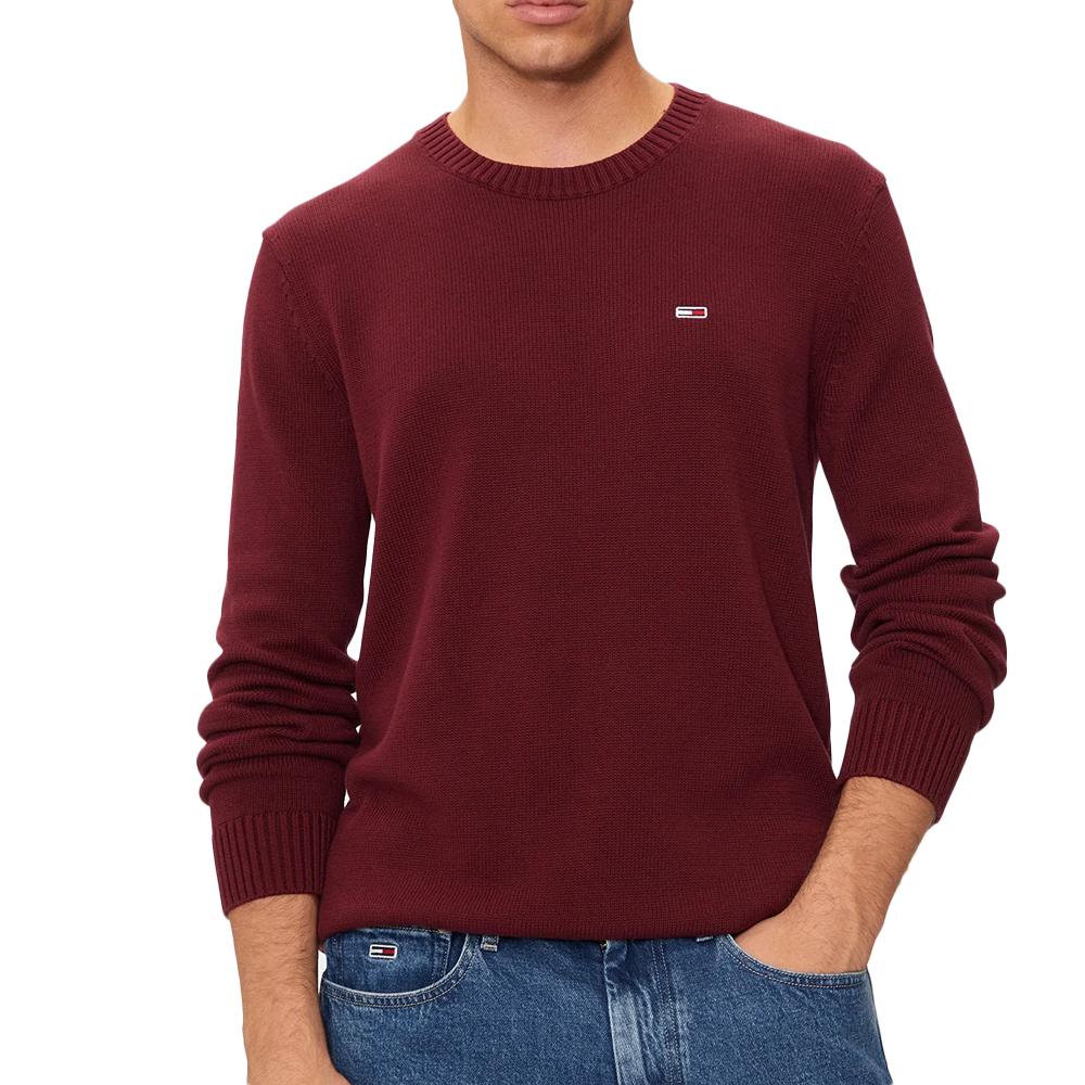 Tommy Hilfiger Pull Bordeaux Homme Tommy Hilfiger slim essntls