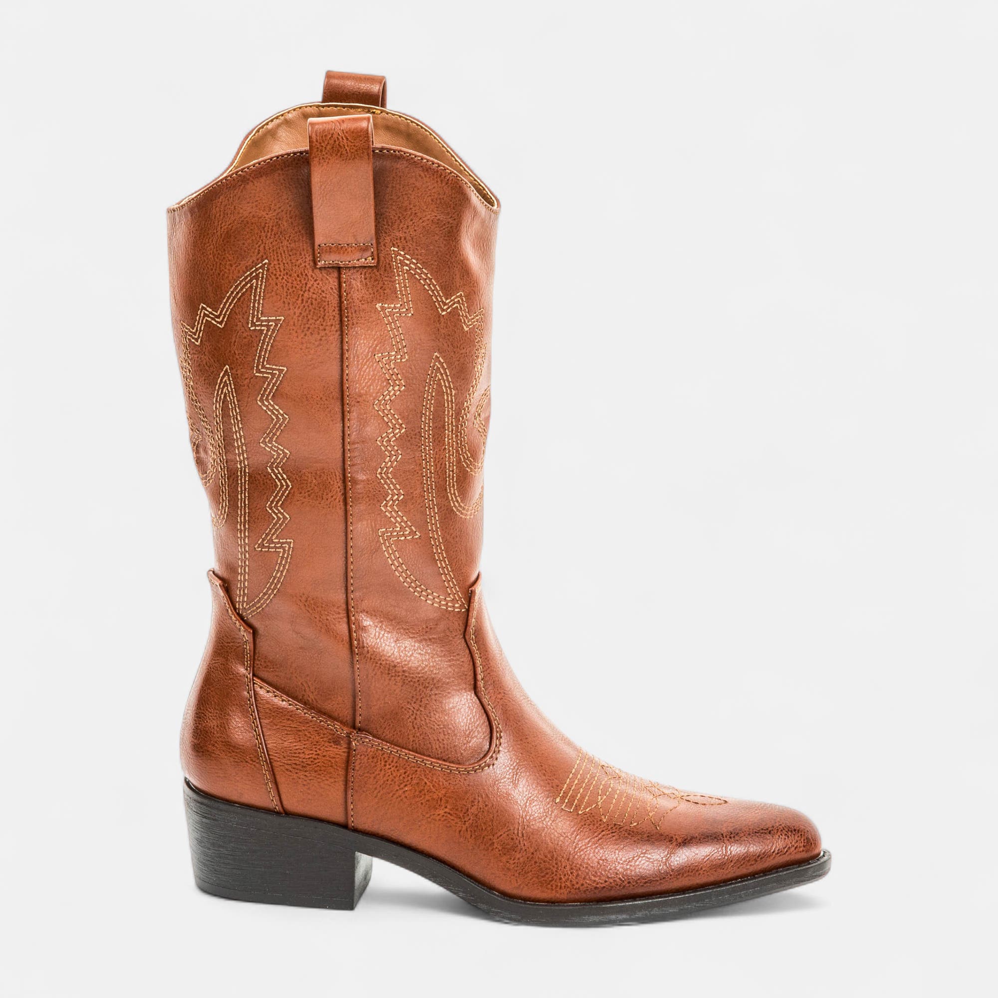 Bottes à talon Femme cognac