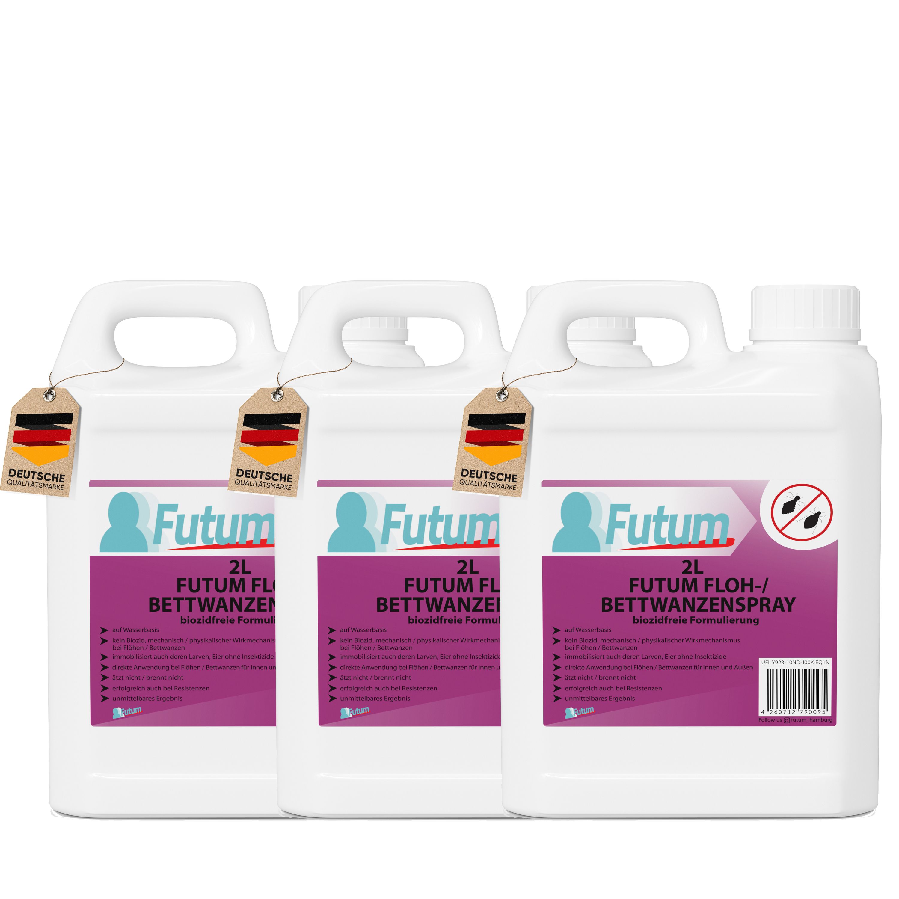 FUTUM 3x2L Bettwanzen- / Flohspray
