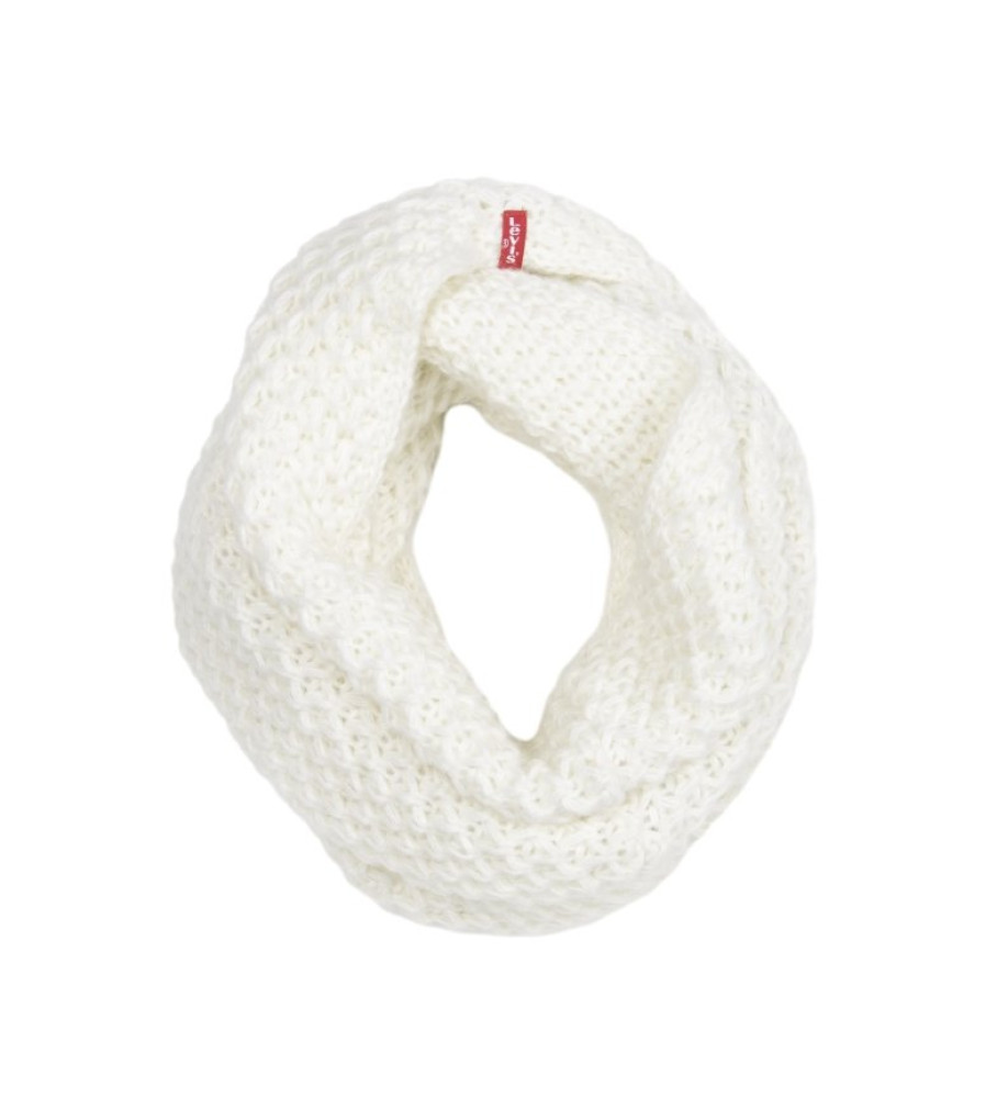 Cachecol infinito de malha clássica Levi's branco