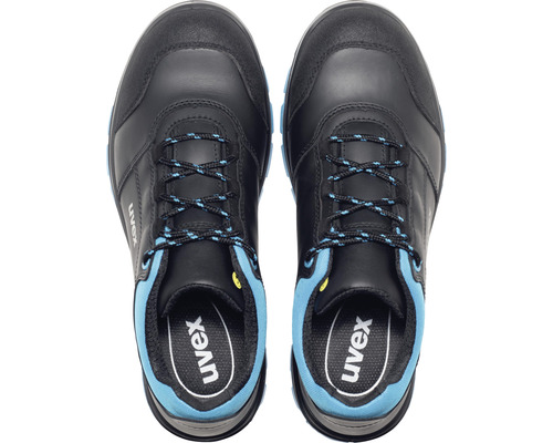 S3 veiligheidsschoenen Uvex zwart/blauw maat 38