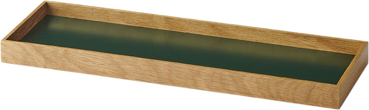 GEJST Frame tray small oak/green Lysebrun
