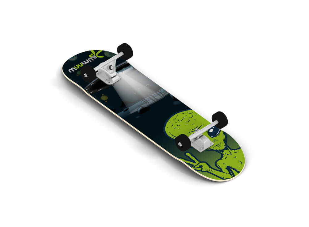 muuwmi Skateboard ABEC 5 Alien