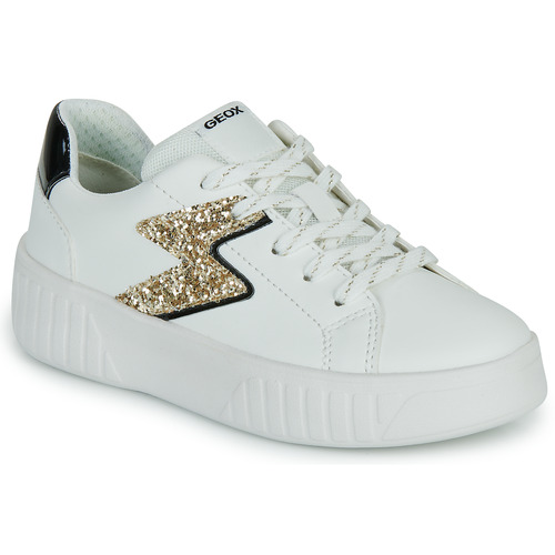 Geox - J MIKIROSHI GIRL - Blanc / Doré / Noir