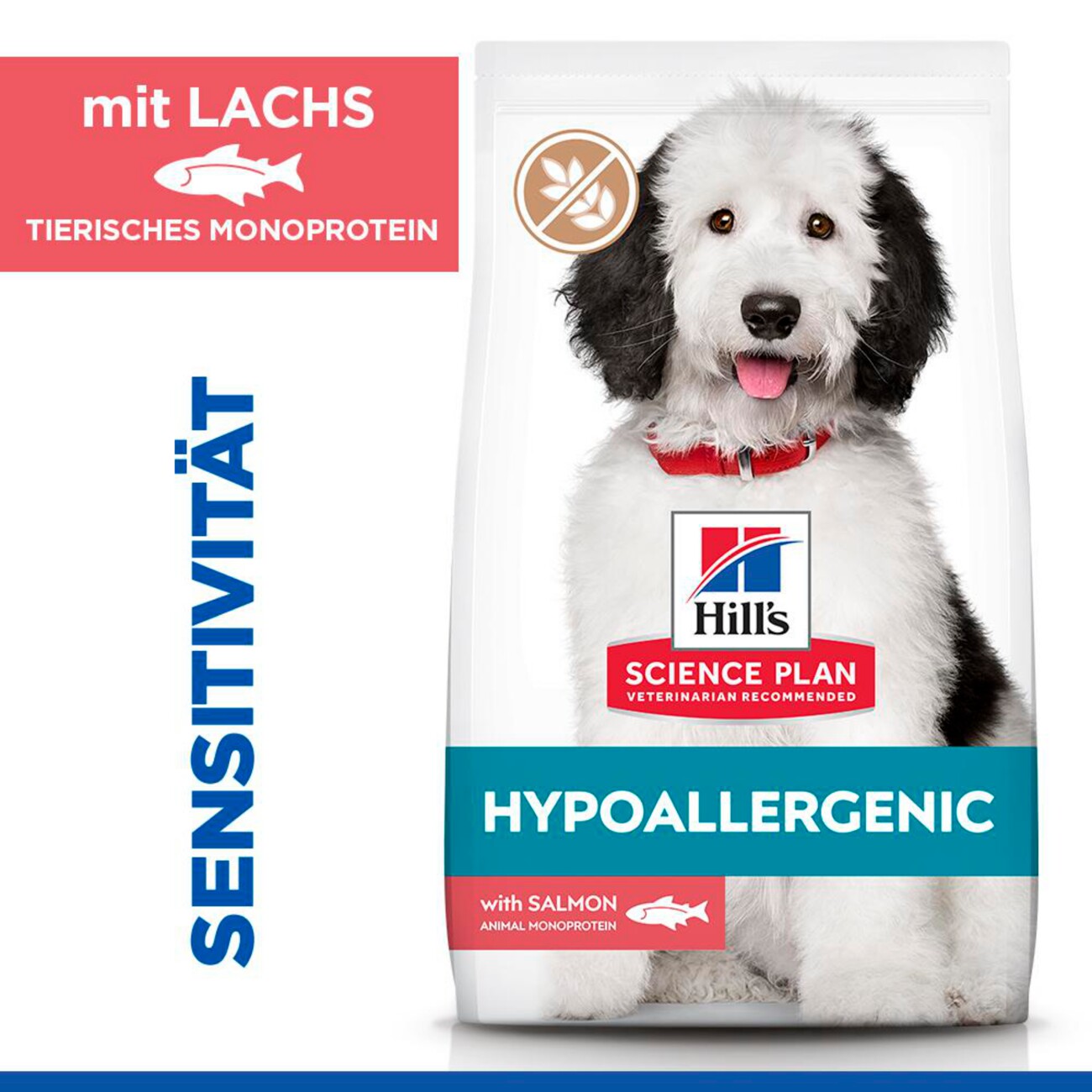 Hill's Science Plan Trockenfutter Hund Adult, Large Breed, Hypoallergenic, mit Lachs 14 kg