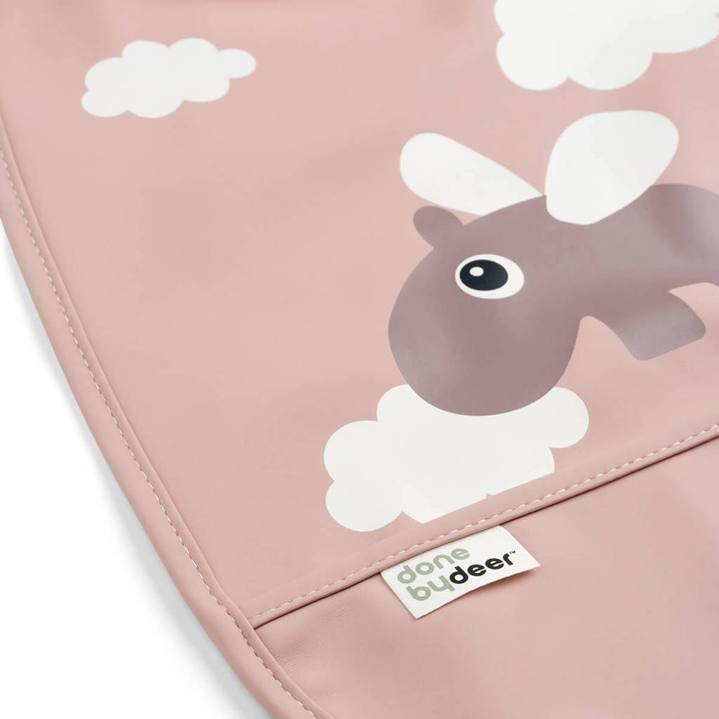 Bib w/velcro Happy clouds Powder
