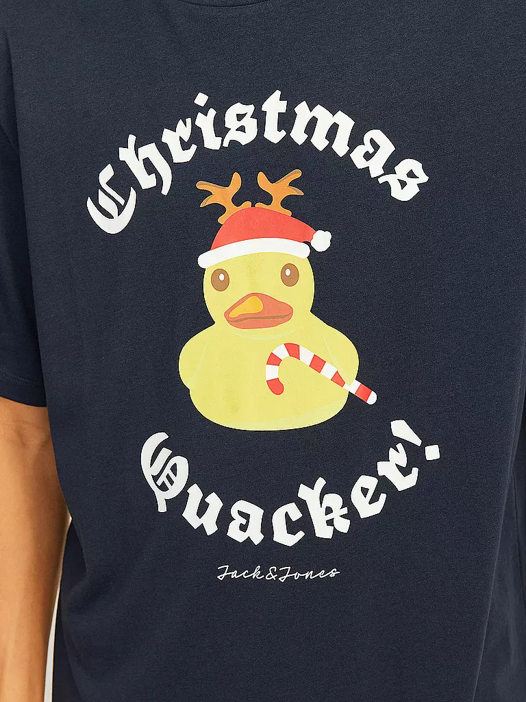 JACK & JONES T-Shirt JJXMAS dunkelblau