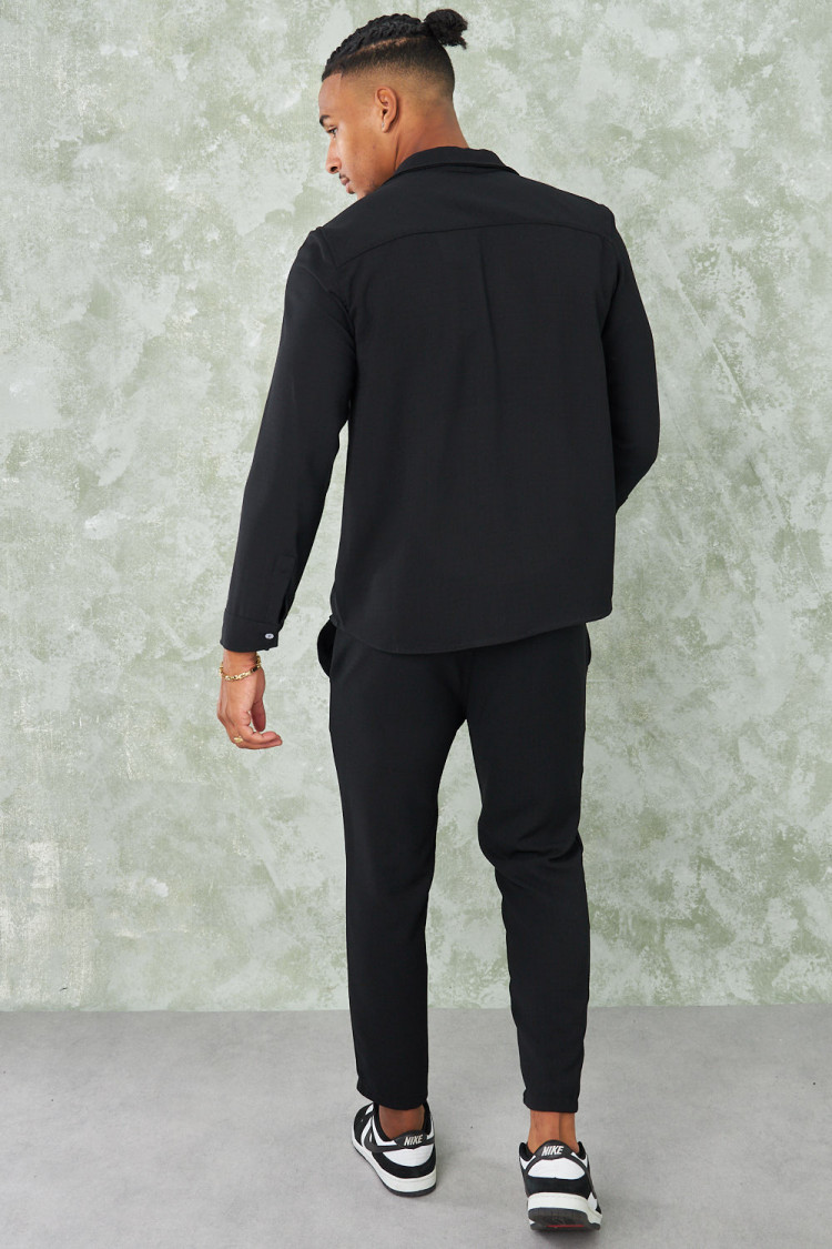 Ensemble 2 pièces chemise + pantalon noir