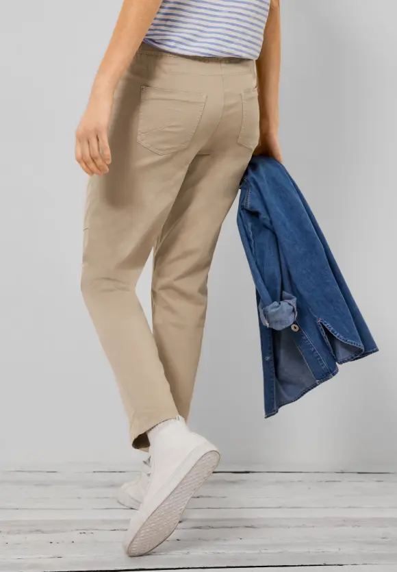 Casual Fit Hose mit Stretch - authentic beige