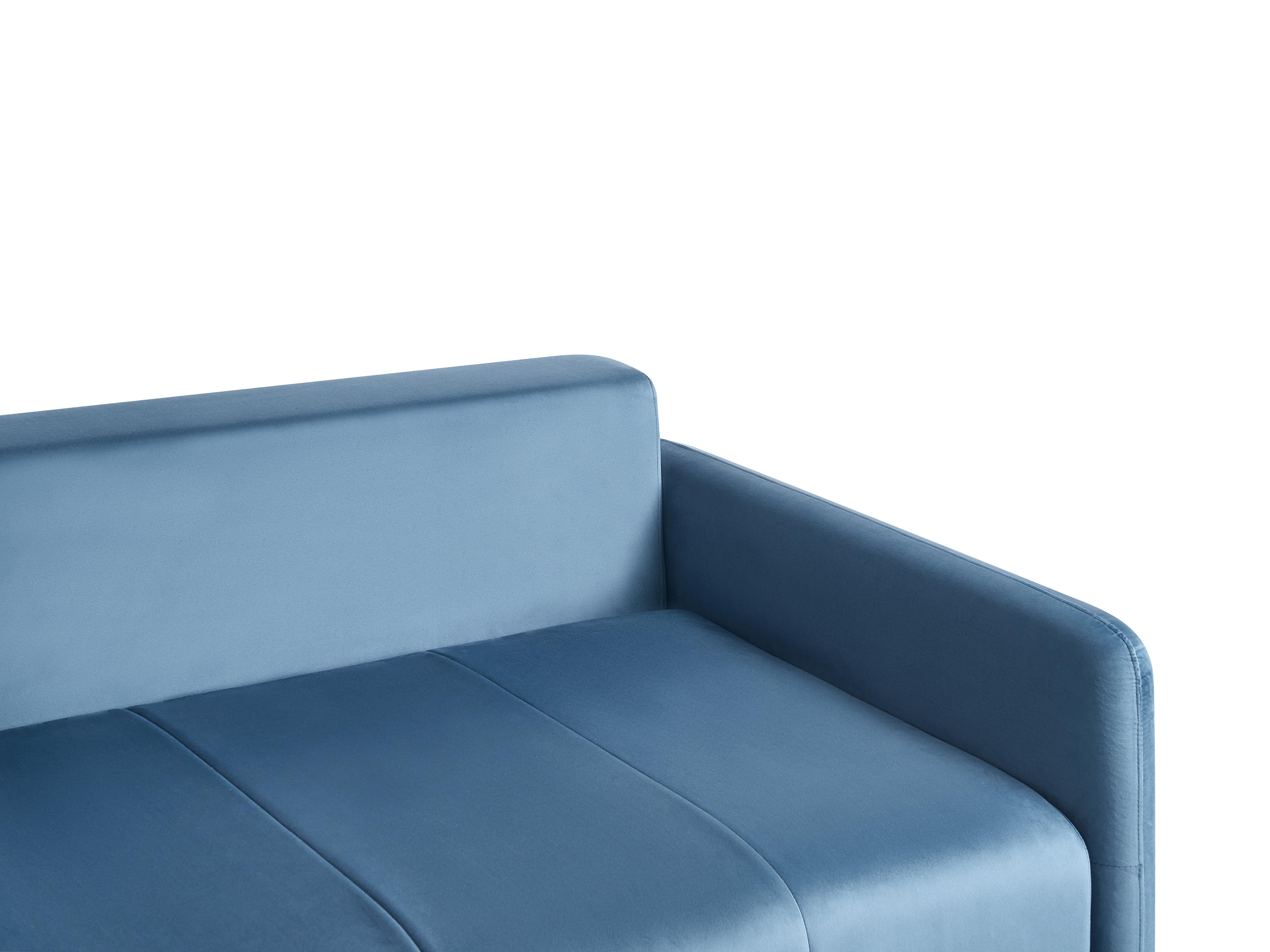 Slaapbank 3-zits EGGE Fluweel Blauw