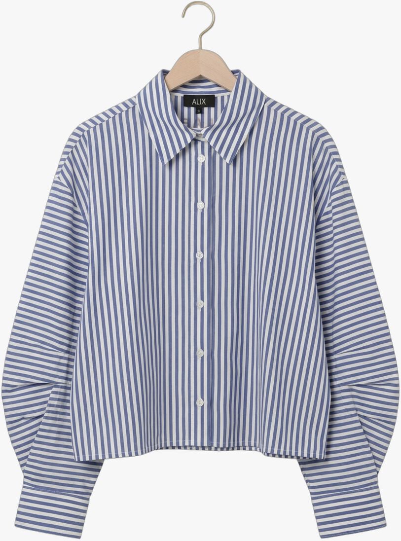 blauwe alix the label blouses ladies woven fancy striped blouse