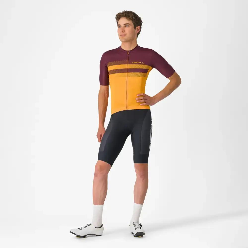 Castelli Simbolo Fietsshirt Korte Mouwen Oranje/Donkerrood Heren