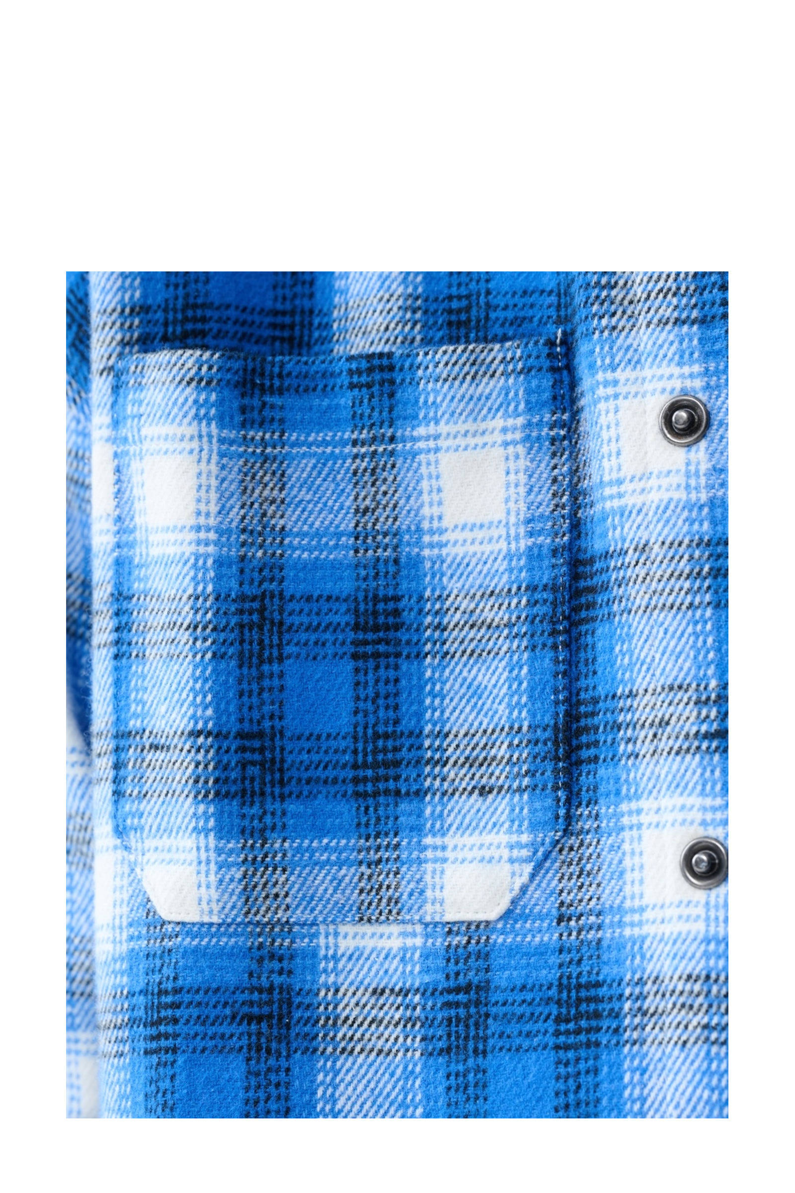 Shoeby overshirt met ruit dessin blau/wit