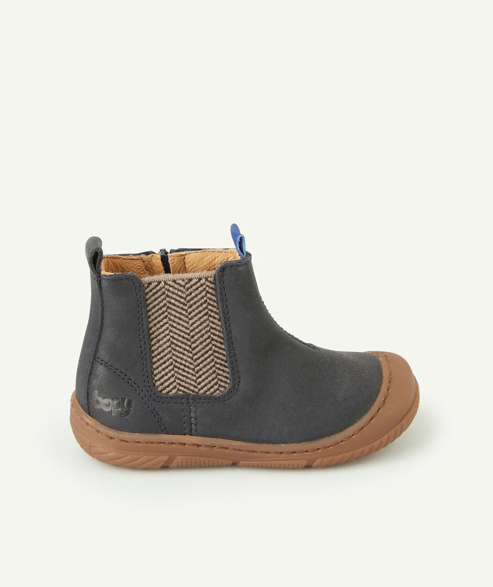BOPYBOTTINES JAKAR ÉLASTIQUE BLEU MARINE BÉBÉ GARÇON