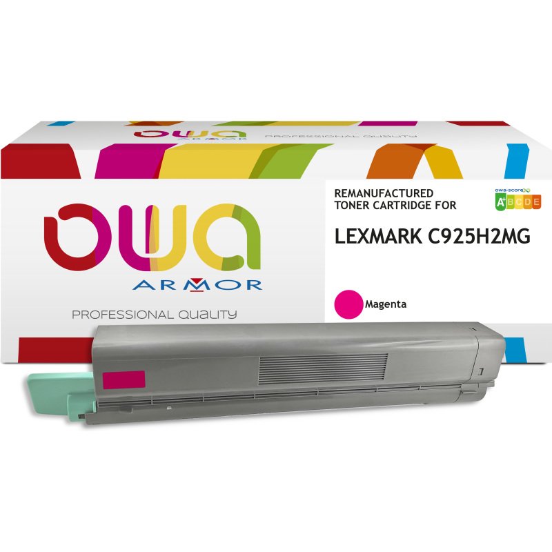 Toner remanufacturé OWA - standard - pour LEXMARK C925H2CG