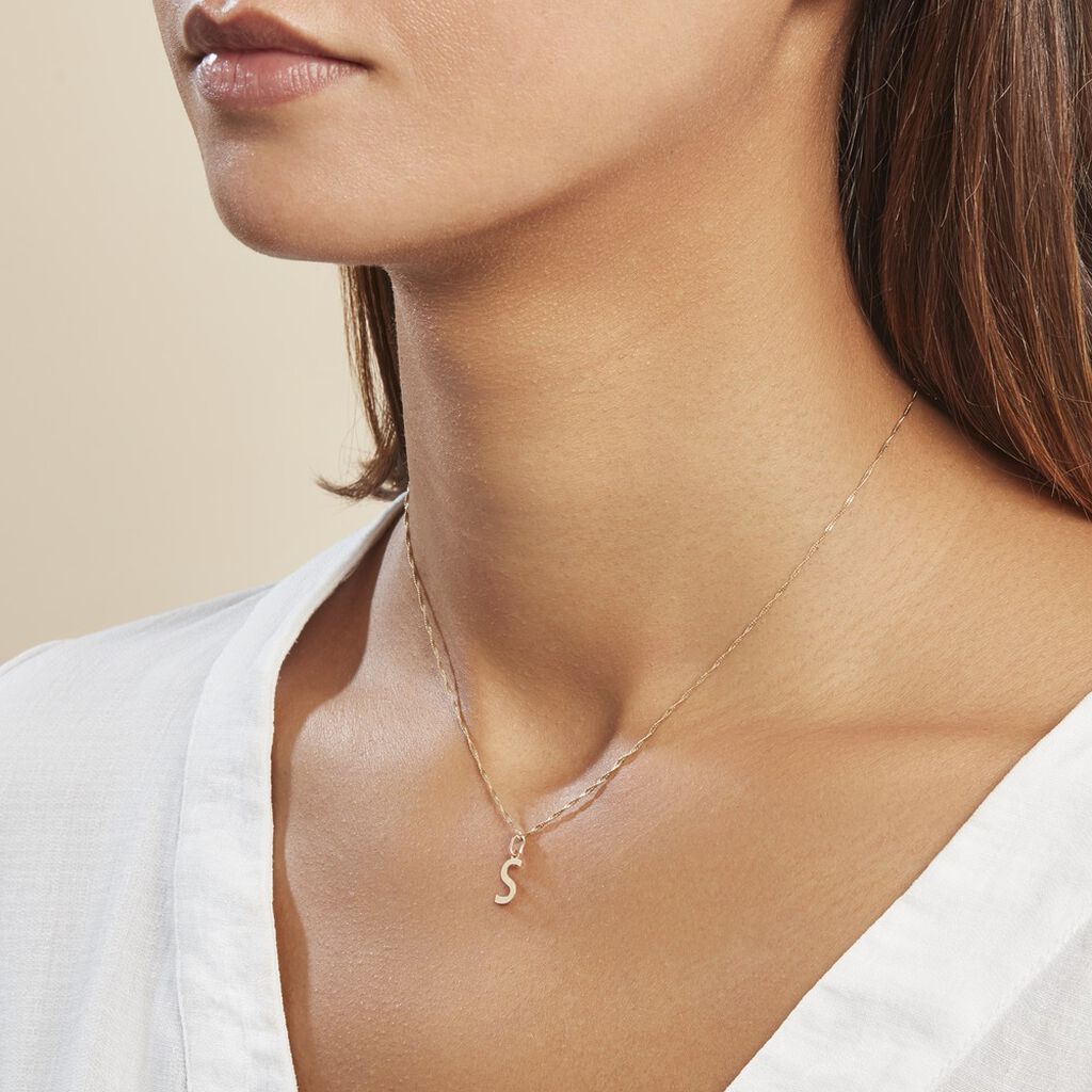 Pendentif Ionia Lettre Or Jaune