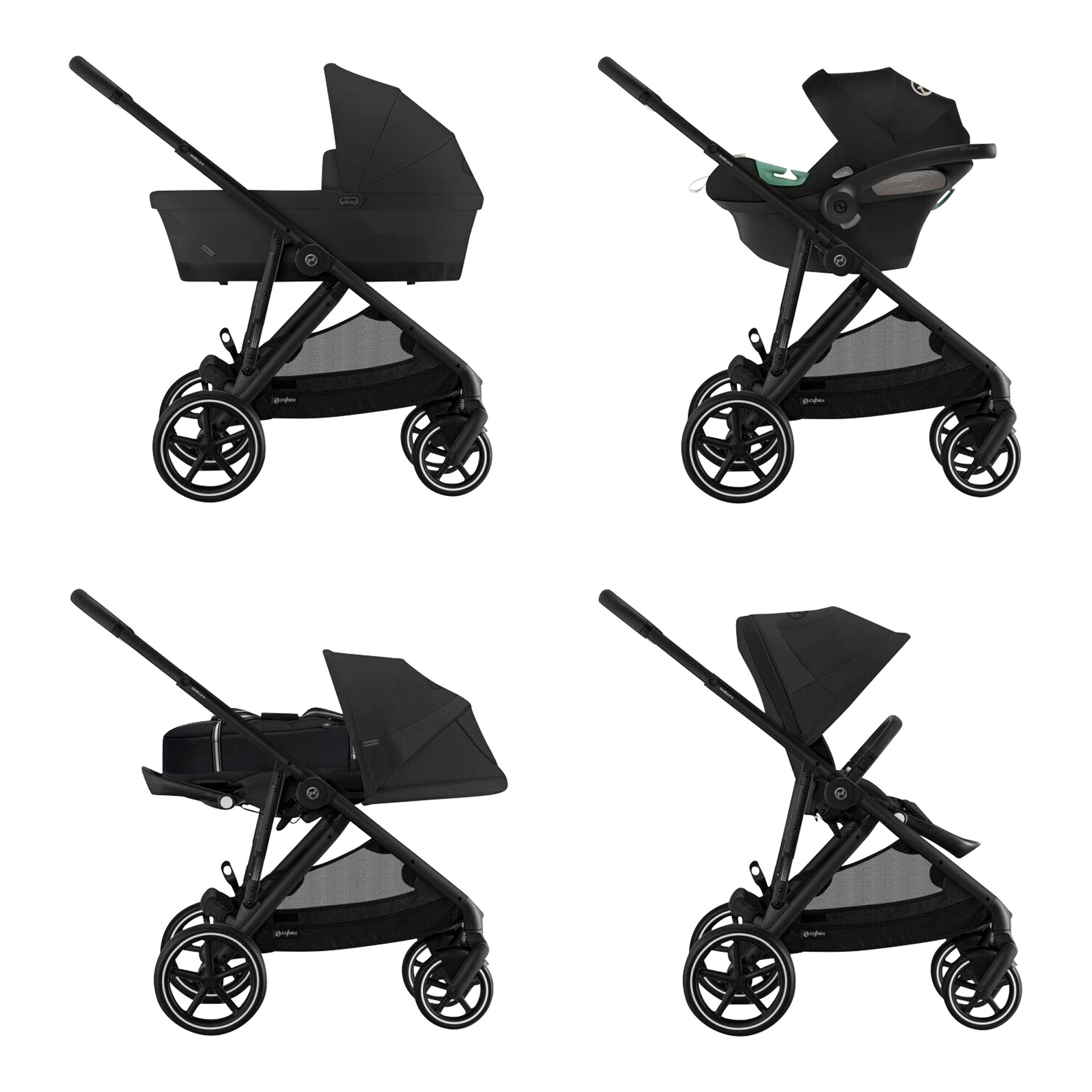 Cybex - GOLD Kinderwagen Gazelle S black / moon black