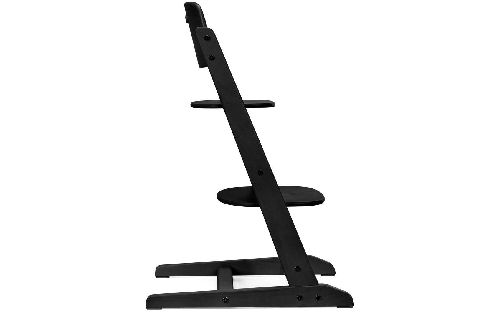 Treppenhochstuhl Iris 3in1 Schwarz<br>Höhenverstellbarer Hochstuhl aus Holz für Kinder und Erwachsene