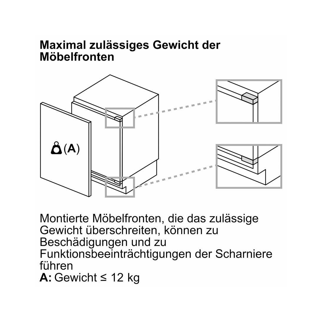Siemens KU22LADD0H Unterbau Kühlschrank 110 Liter