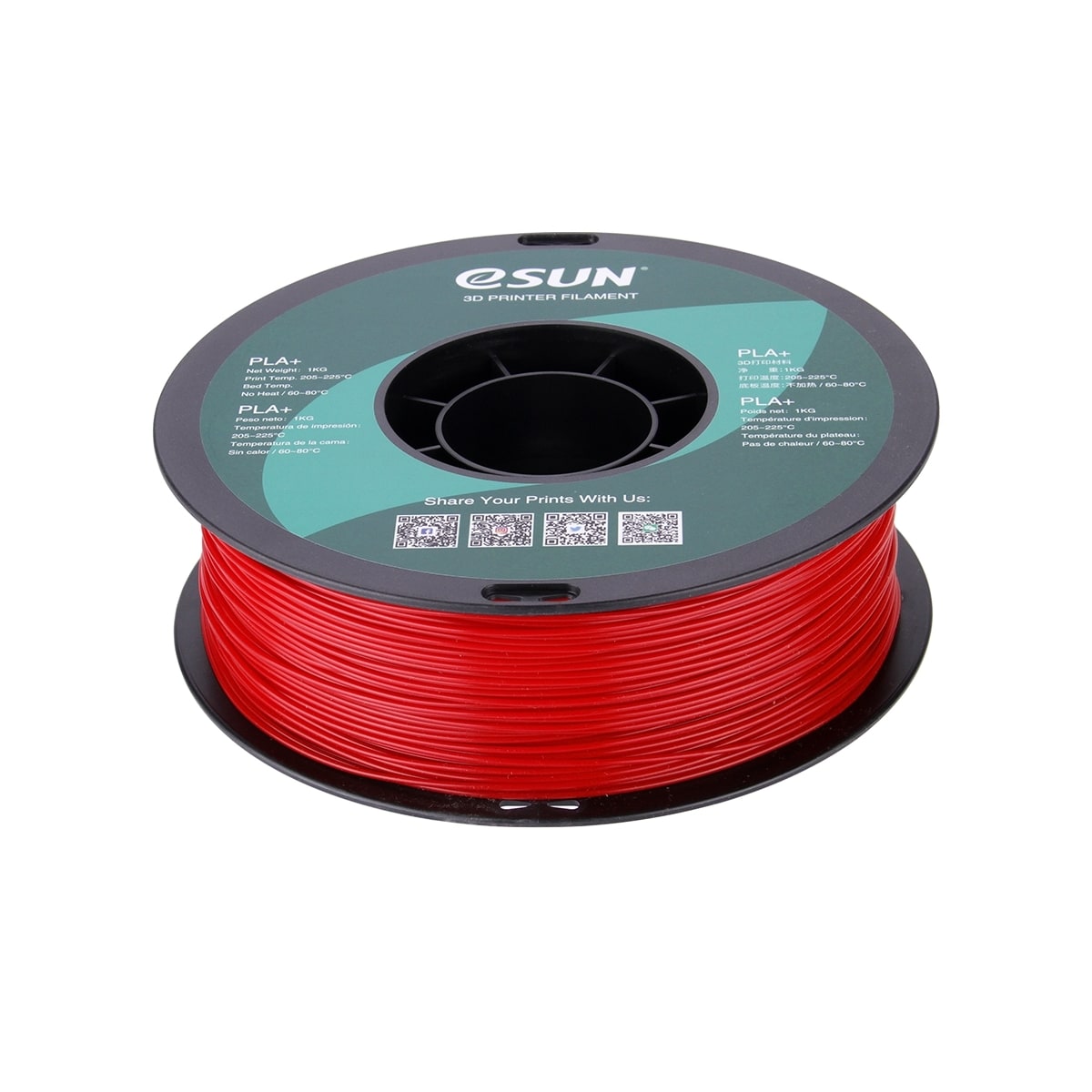 eSUN PLA+ 1.75mm 1kg - Fire Engine Red