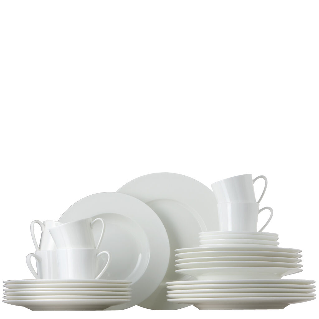 Jade Bone China Weiss Set 30-tlg.