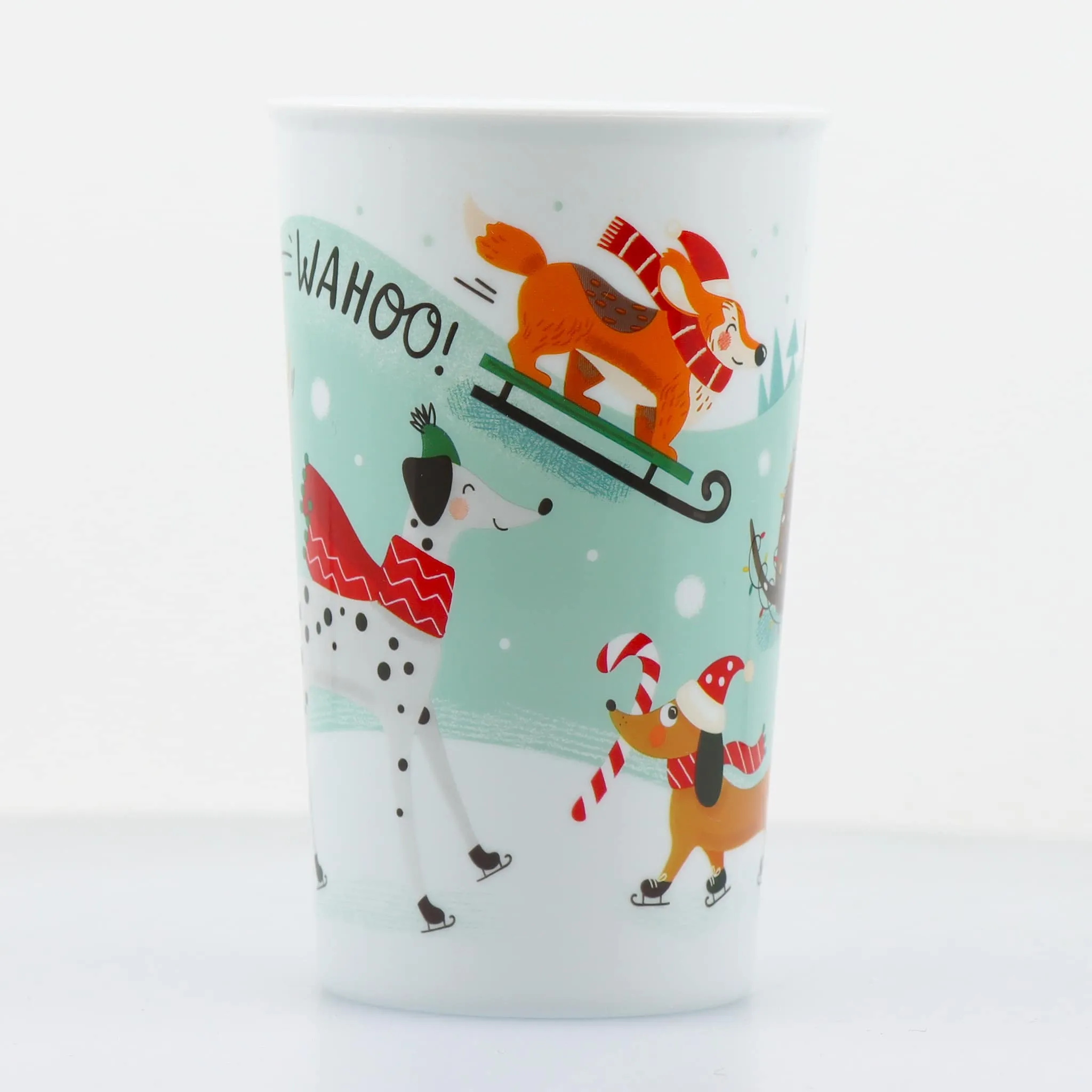 Trudeau Verre de Noël Wahoo! Chiens