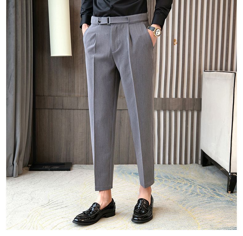 Deepwood - Effen cropped taps toelopende pantalon