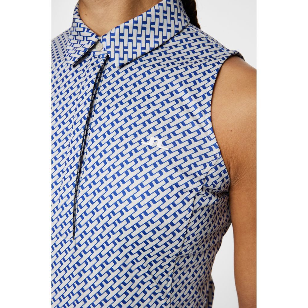 Dena Print Sleeveless Pique Dame Moonbeam