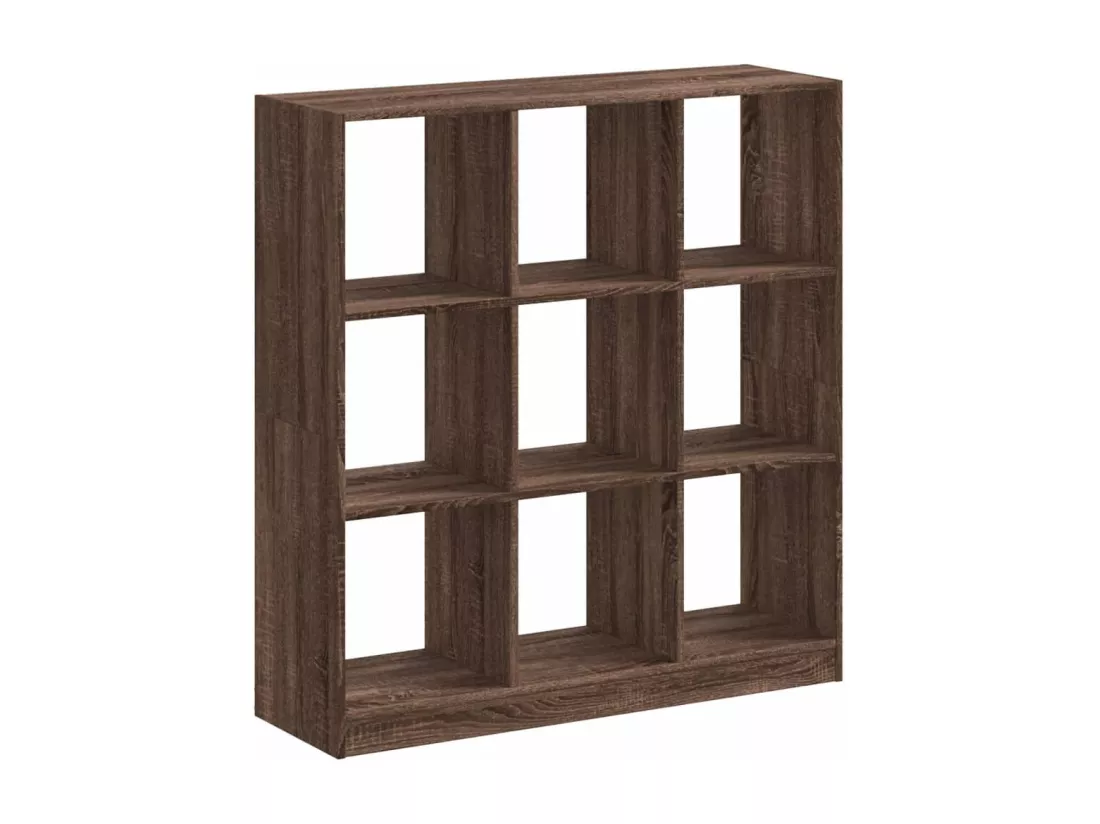 Bibliothèque chêne marron 102x32x108 cm bois d'ingénierie