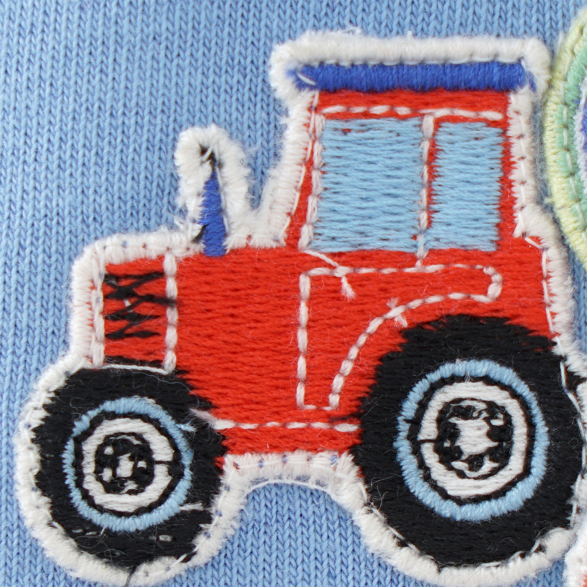 Topomini Baby Sweatjacke mit Bauernhof-Motiven hellblau