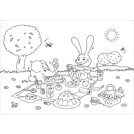 Tessloff Fenster Sticker mit Elefant und Hase