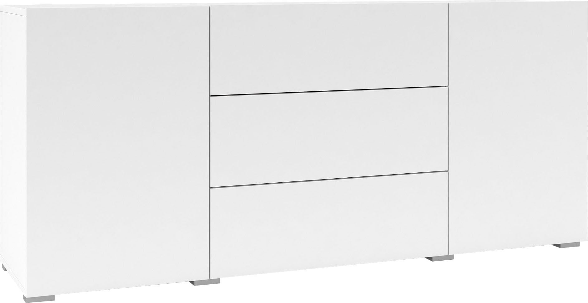 INOSIGN Sideboard »Ava, Breite 140 cm, hängend und stehend montierbar« moderne grifflose Kommode, Schubladenschrank, 2Türen/3Schubkästen