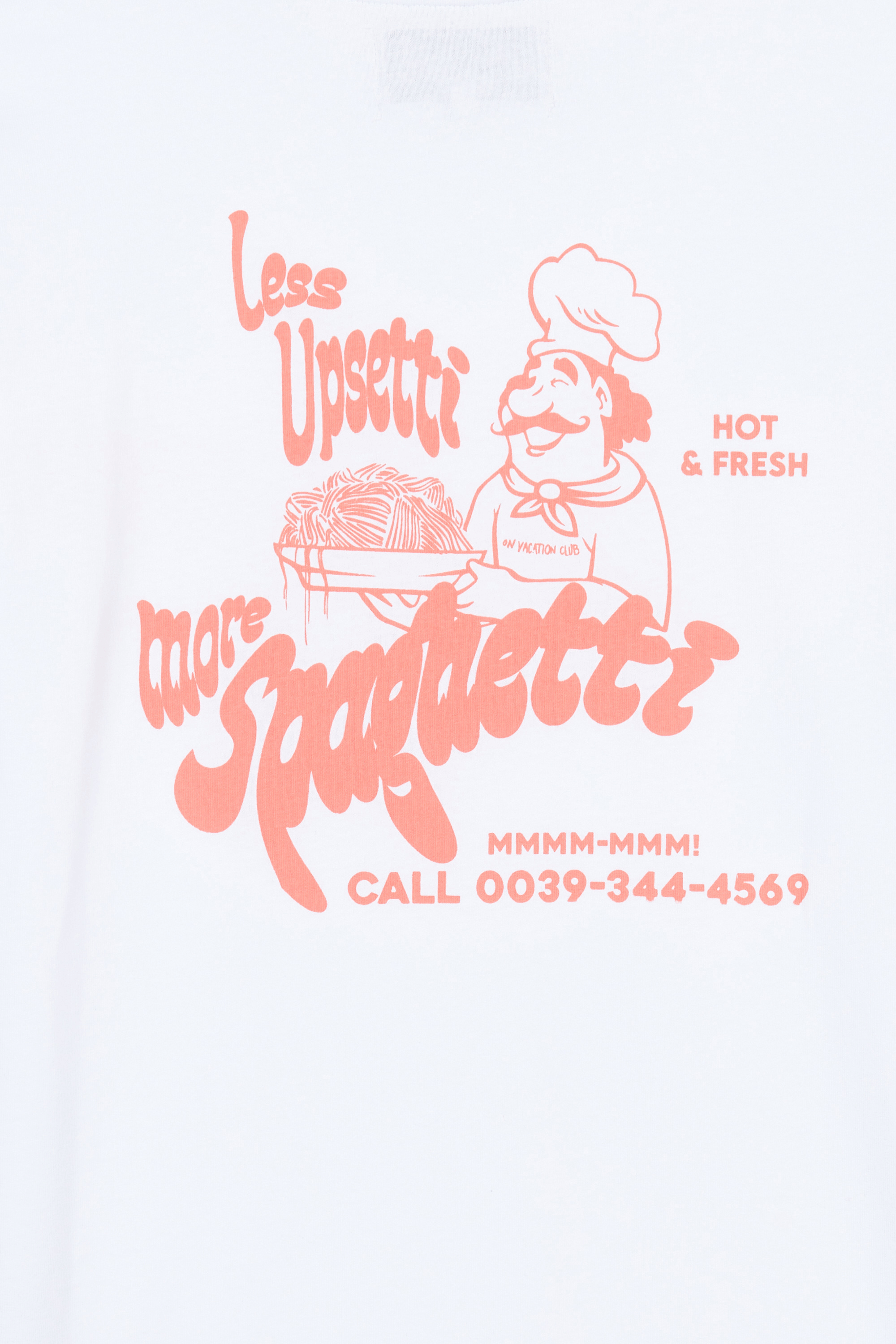 ON VACATION T-shirt en coton biologique LESS UPSETTI Blanc