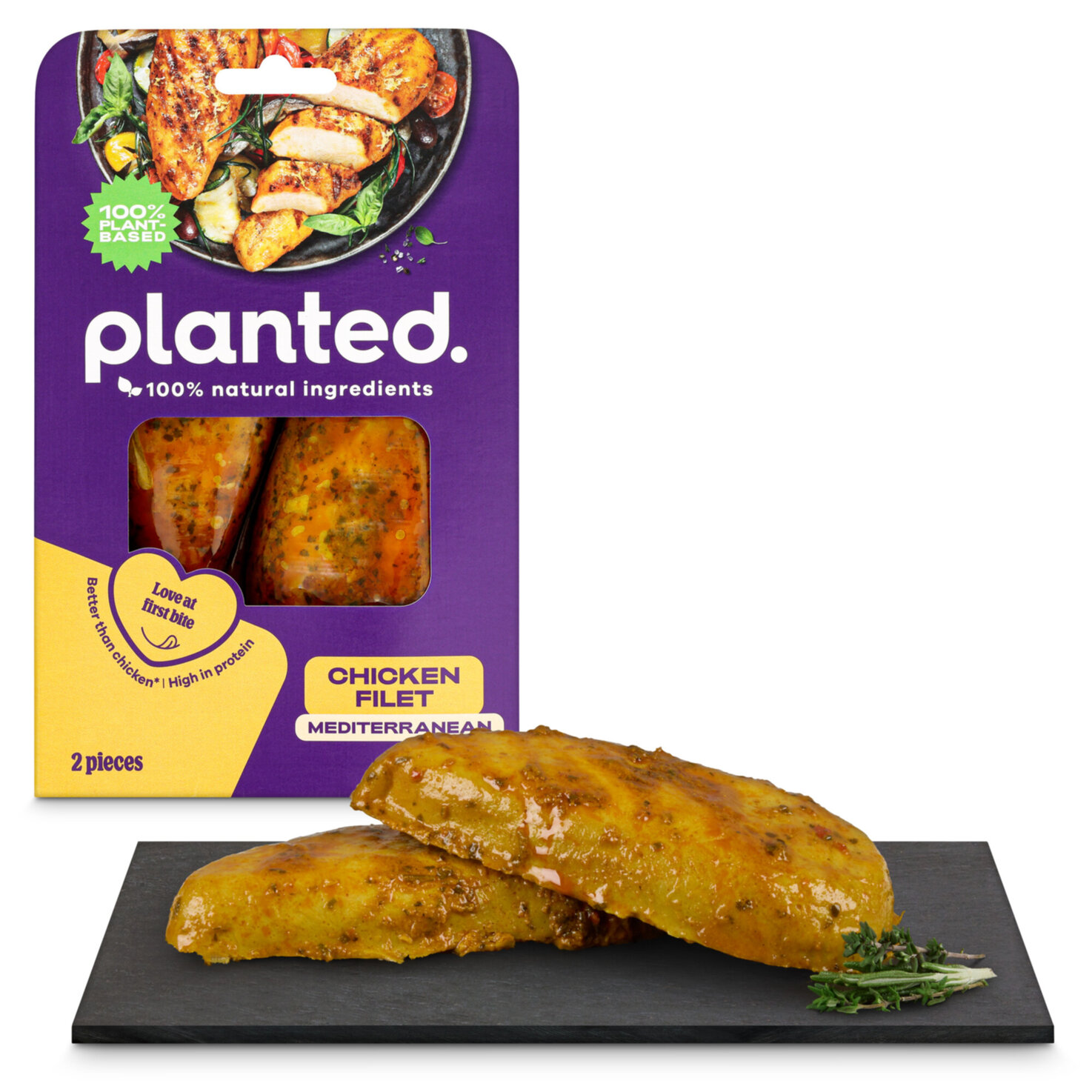 Planted Vegane Alternative zu Mariniertem Chicken Filet