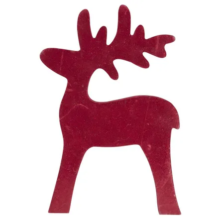 Idena Rentier rot beflockt, ca. 21 x 13 x 2 cm