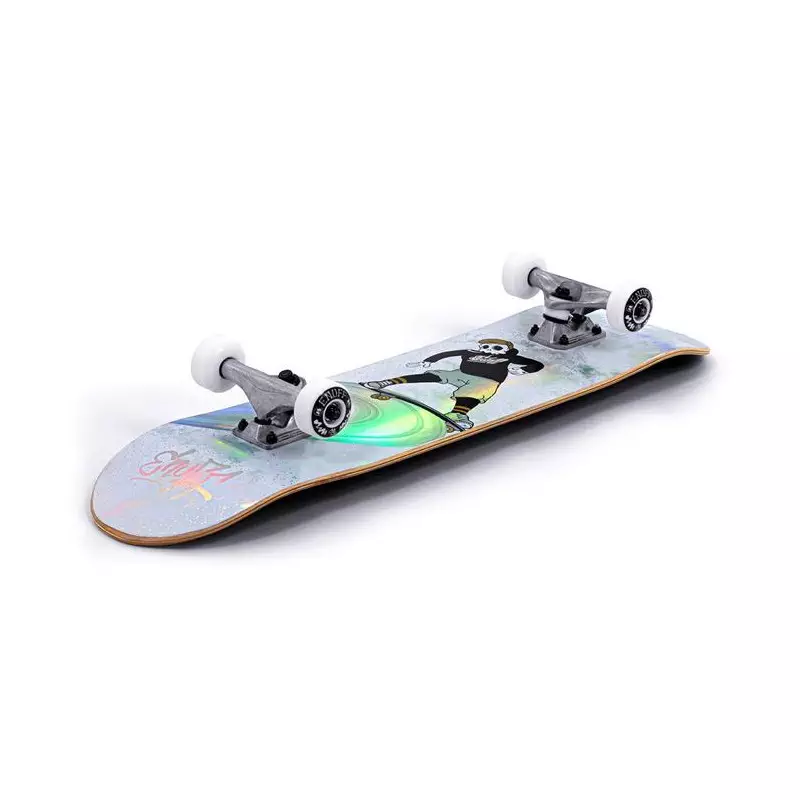 Skate ENUFF SKATEBOARDS Skully Hologram Mini White 7.25x 29.5