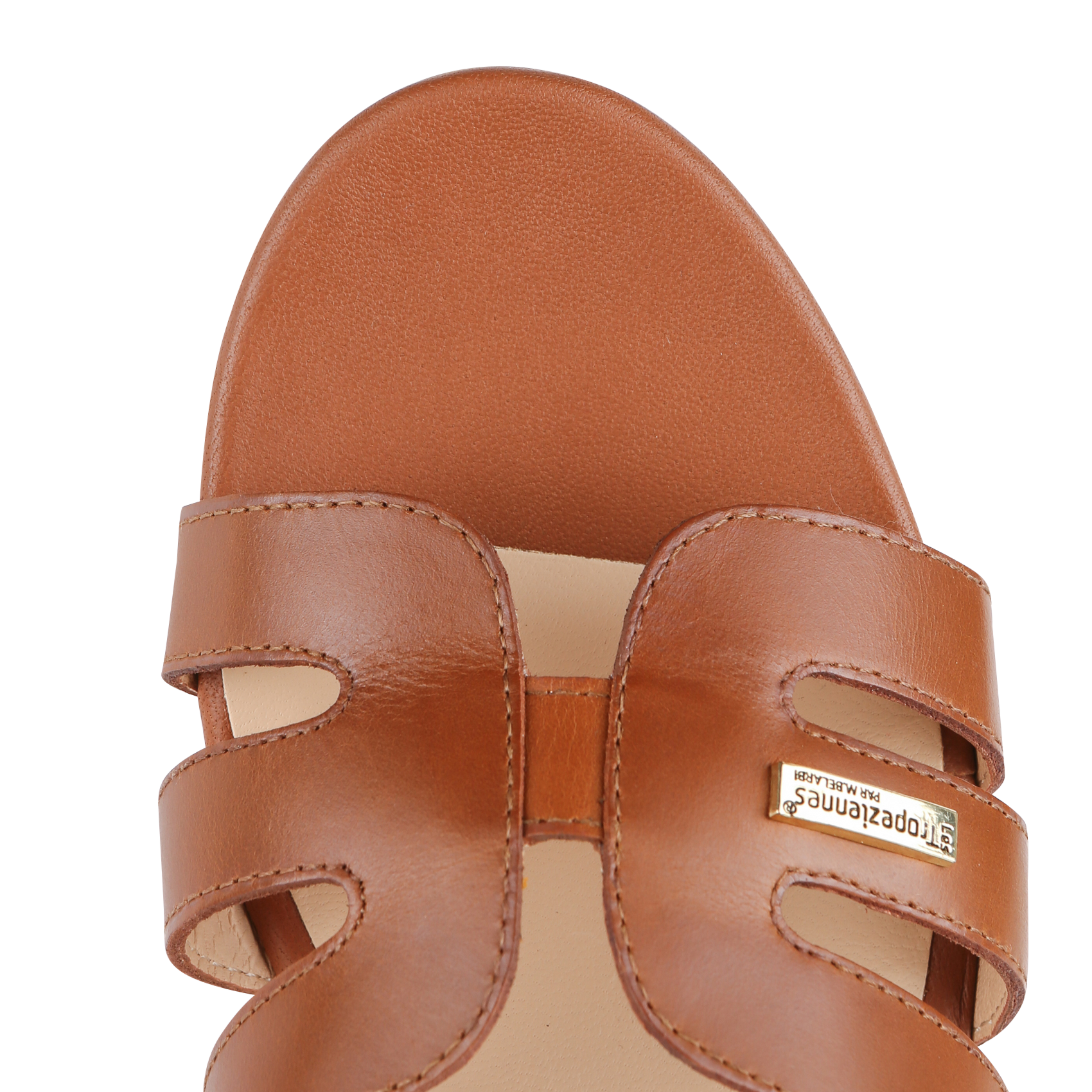 LIVIA - Sandales à talons en cuir | Marron