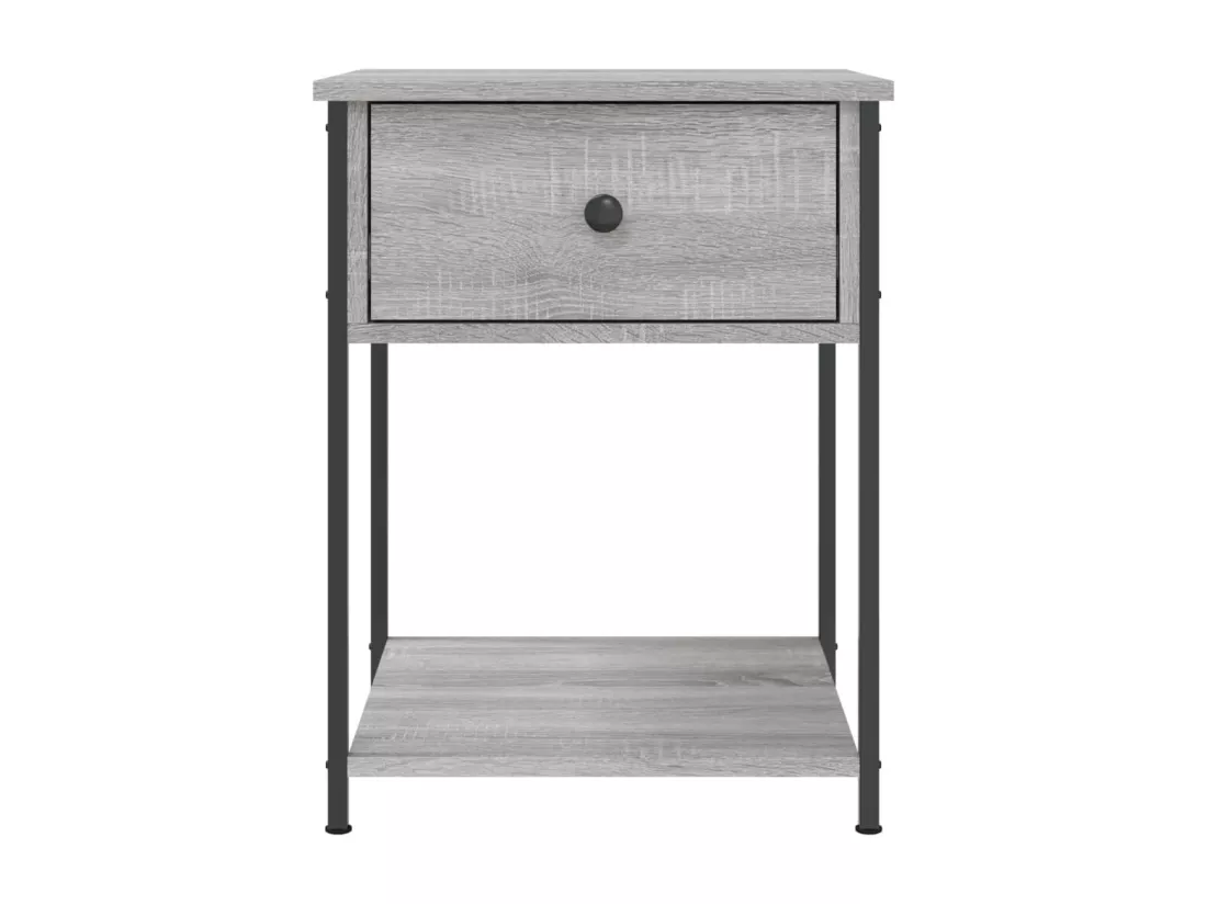 Table de chevet sonoma gris 44x45x58 cm bois d'ingénierie
