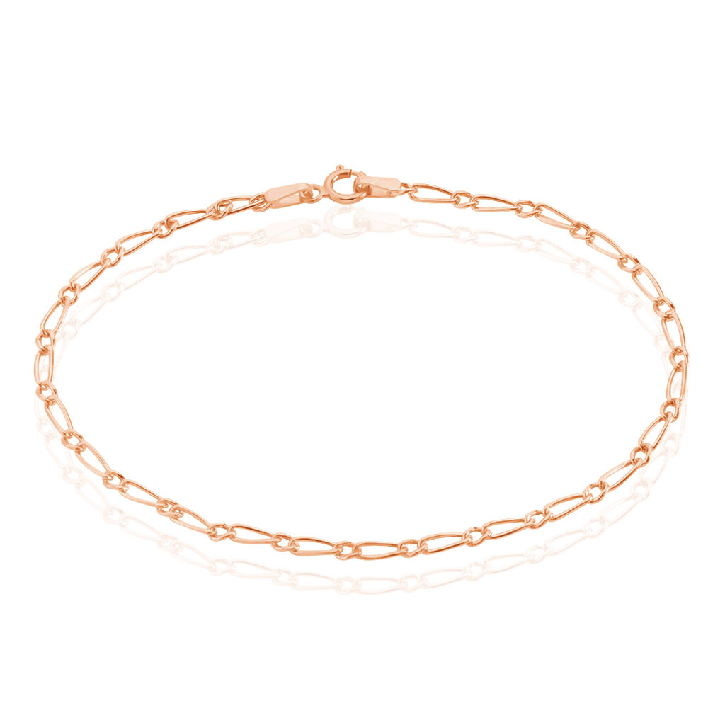 Bracelet Ophelio Maille Alternee 1/1 Or Rose