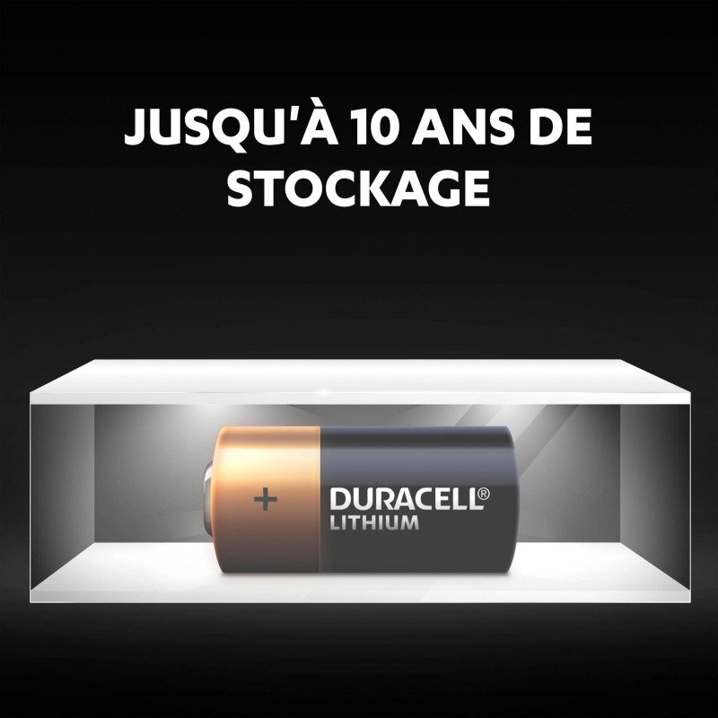 Duracell 123 - Pack de 2 piles bâton Lithium CR123, CR17345 - 3V