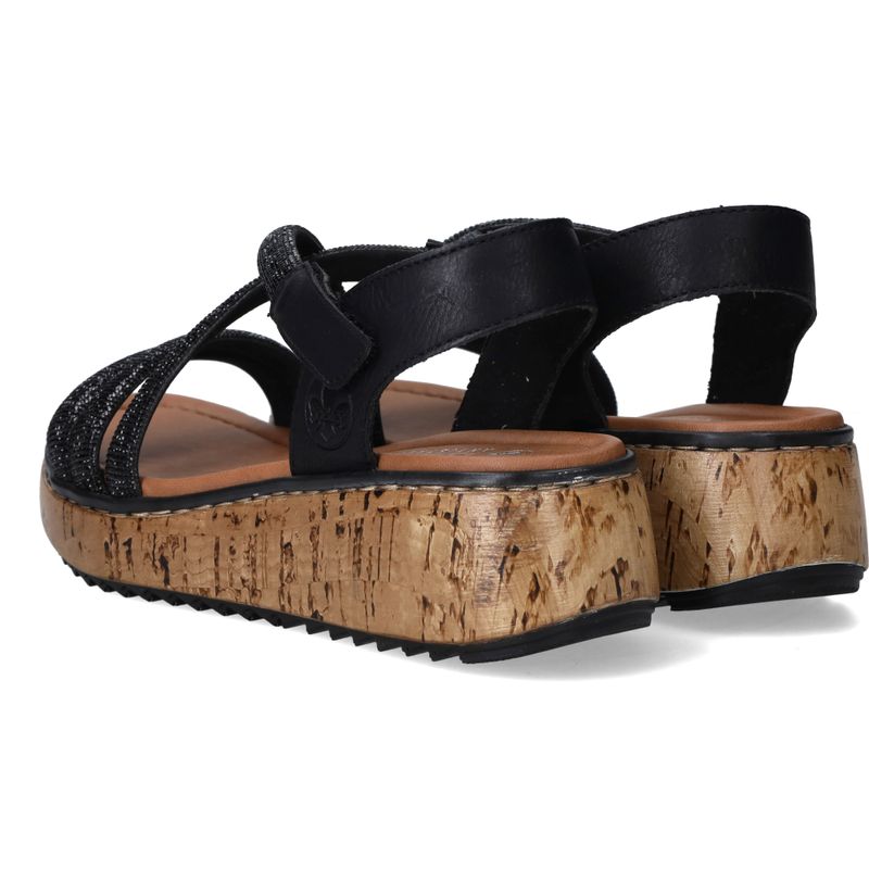 Rieker Sandalen Zwart Dames