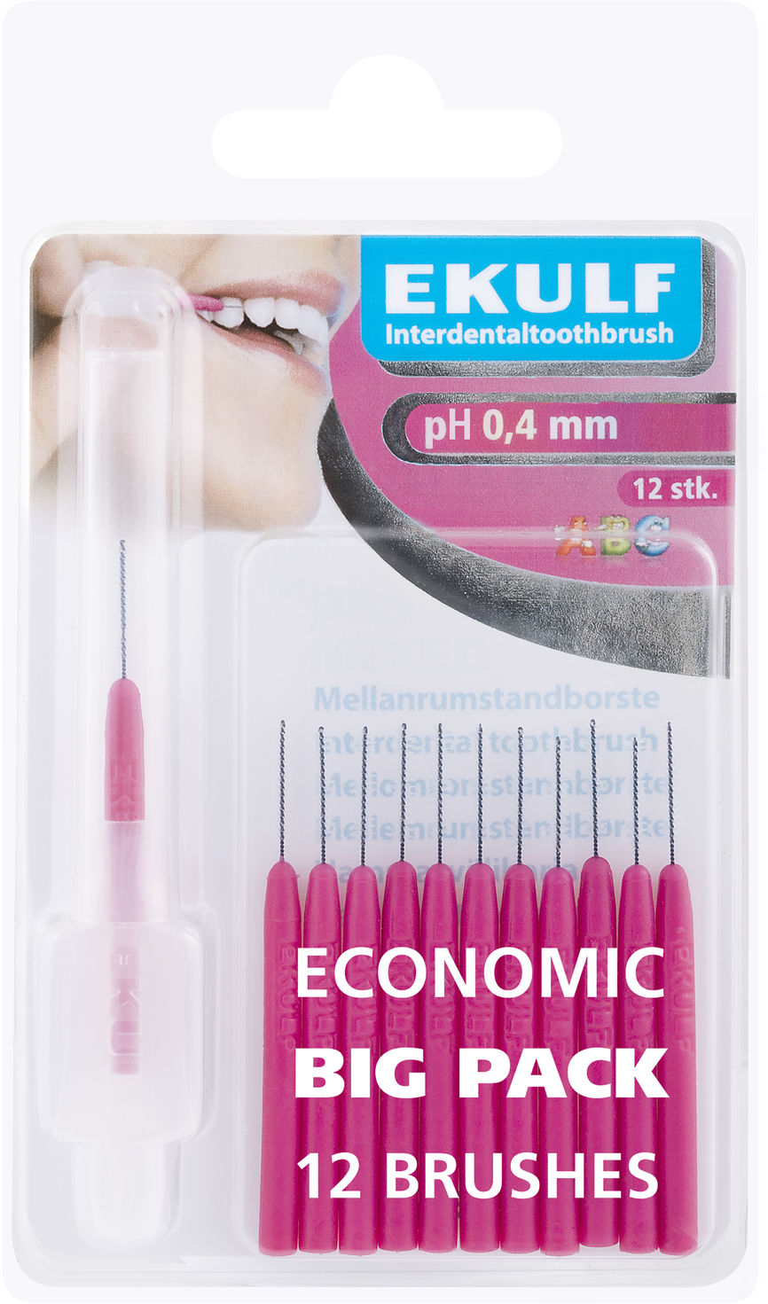 Ekulf ph 0,4 Mellomromsbørster 12 stk